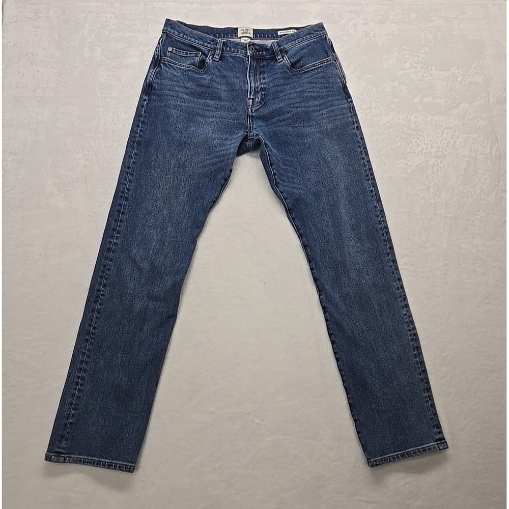 Flint & Tinder Jeans 30 x 32 (Act 30x30.5) Mens Straight Med Wash Stretch EUC